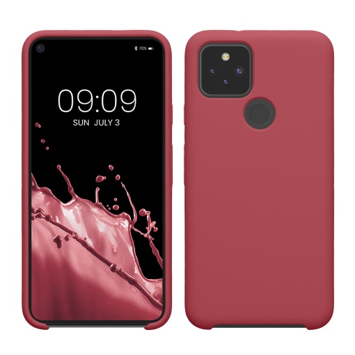 Husa Kwmobile pentru Google Pixel 5, Roz inchis, Silicon, KWM0000122K038C - Img 1