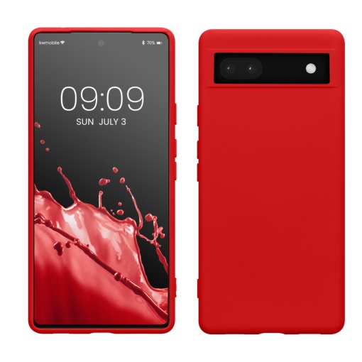 Husa Kwmobile pentru Google Pixel 6a, Rosu, Silicon, KWM000015OO018C
