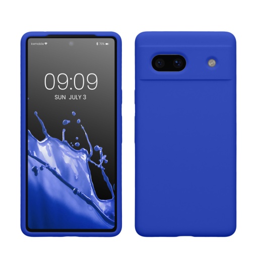 Husa Kwmobile pentru Google Pixel 7a, Albastru, Silicon, KWM000019YE044C