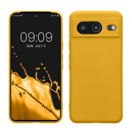 Husa Kwmobile pentru Google Pixel 8, Galben, Silicon, KWM0000208L019C