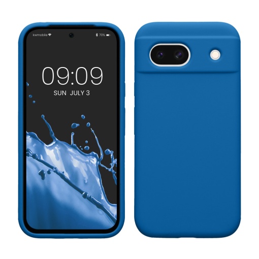 Husa Kwmobile pentru Google Pixel 8a, Albastru, Silicon, KWM000020KQ053C