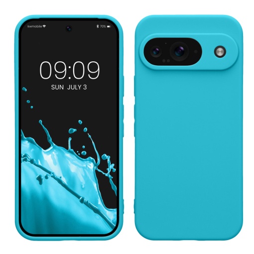 Husa Kwmobile pentru Google Pixel 9, Albastru deschis, Silicon, KWM000020PG022C