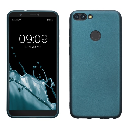 Husa Kwmobile pentru Huawei Enjoy 7s/P Smart (2017), Albastru, Silicon, KWM000008SM005C