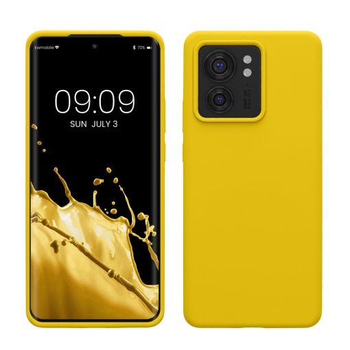 Husa Kwmobile pentru Motorola Edge 40, Galben, Silicon, KWM0000197B010C