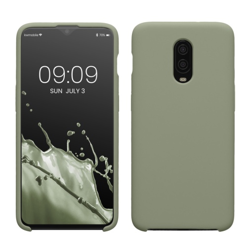 Husa Kwmobile pentru OnePlus 6T, Verde deschis, Silicon, KWM000009BL039C