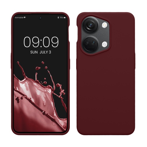 Husa Kwmobile pentru OnePlus Nord 3 5G, Rosu inchis, Silicon, 61766.190 - Img 1