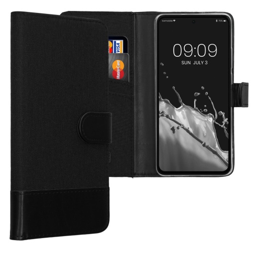 Husa Kwmobile pentru OnePlus Nord CE4 Lite, Negru, Textil/Silicon, KWM000022VB001C