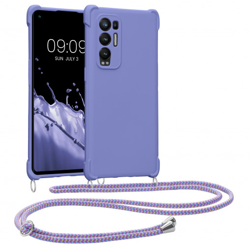 Husa Kwmobile pentru OPPO Find X3 Neo, Silicon, Albastru, 58105.108