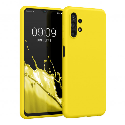 Husa Kwmobile pentru Samsung Galaxy A13, Silicon, Galben, 57805.165
