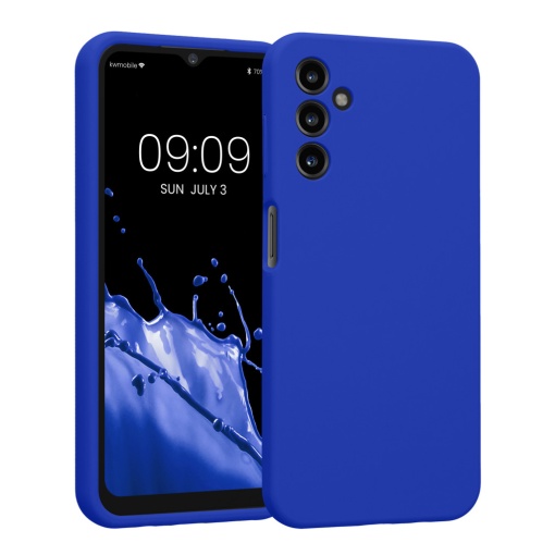 Husa Kwmobile pentru Samsung Galaxy A14 5G, Albastru, Silicon, KWM000018GD036C