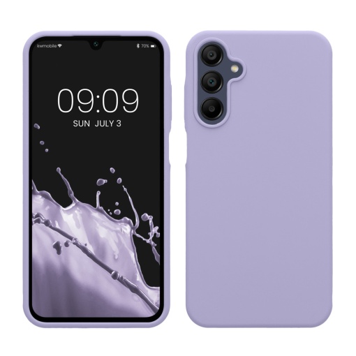 Husa Kwmobile pentru Samsung Galaxy A15 5G, Albastru, Silicon, KWM000021MF005C