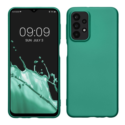 Husa Kwmobile pentru Samsung Galaxy A23/Galaxy A23 5G, Verde, Silicon, 57955.17