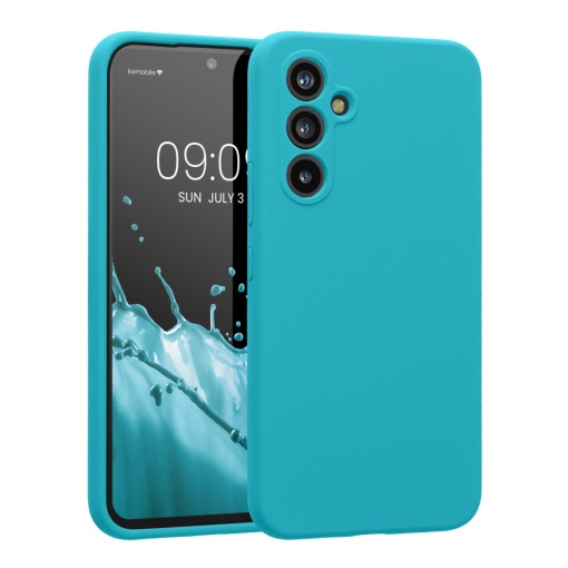 Husa Kwmobile pentru Samsung Galaxy A54 5G, Albastru deschis, Silicon, 60795.205