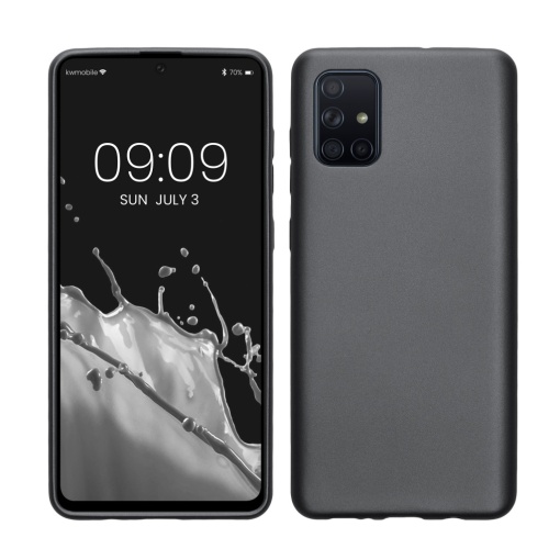 Husa Kwmobile pentru Samsung Galaxy A71, Gri, Silicon, 51213.232