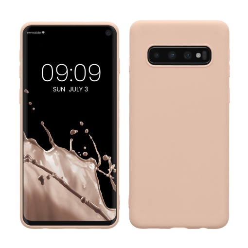 Husa Kwmobile pentru Samsung Galaxy S10, Crem, Silicon, KWM000009MS015C