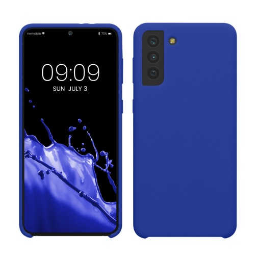 Husa Kwmobile pentru Samsung Galaxy S21 Plus, Albastru, Silicon, 54066.134