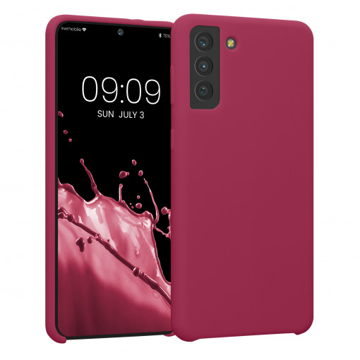 Husa Kwmobile pentru Samsung Galaxy S21 Plus, Silicon, Rosu, 54066.229