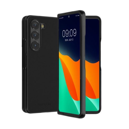 Husa Kwmobile pentru Samsung Galaxy Z Fold5, Negru, Plastic, 61679.01