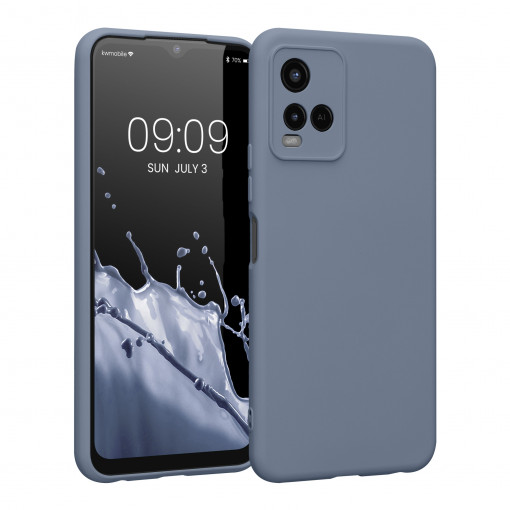 Husa Kwmobile pentru Vivo Y21 (2021), Silicon, Albastru, 57577.12