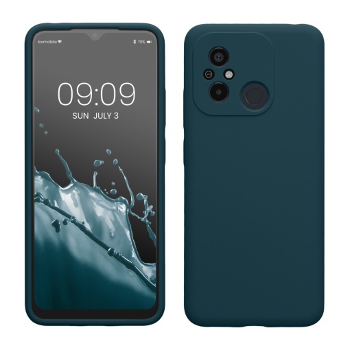 Husa Kwmobile pentru Xiaomi Redmi 12C, Albastru, Silicon, 61263.57