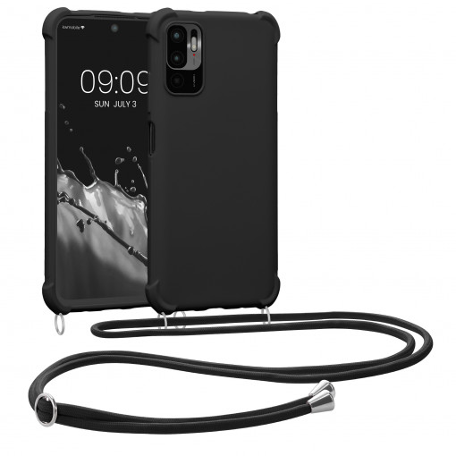 Husa Kwmobile pentru Xiaomi Redmi Note 10 5G, Silicon, Negru, 59145.01