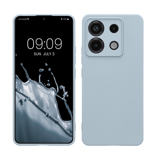 Husa Kwmobile pentru Xiaomi Redmi Note 13 Pro 5G, Albastru deschis, Silicon, KWM000020LD020C