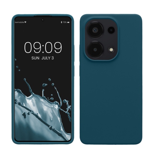 Husa Kwmobile pentru Xiaomi Redmi Note 13 Pro, Albastru, Silicon, KWM000020LT002C