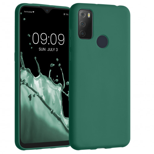 Husa pentru Alcatel 1S (2021), Silicon, Verde, 54466.184, kwmobile