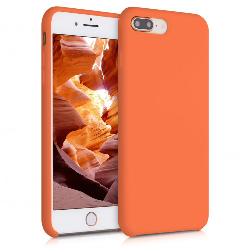 Husa pentru Apple iPhone 8 Plus / iPhone 7 Plus, Silicon, Portocaliu, 40842.203