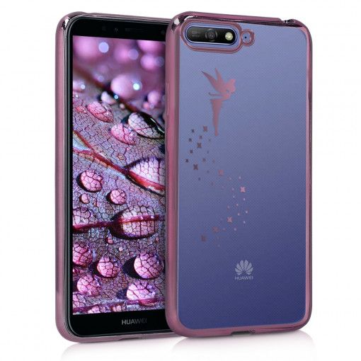 Husa pentru Huawei Y6 (2018), Silicon, Rose Gold, 45286.02