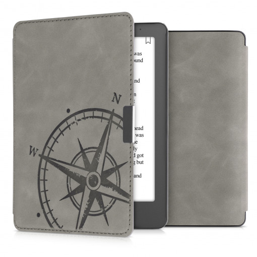 Husa pentru Kobo Aura Edition 2, Piele ecologica, Gri, kwmobile, 56885.02