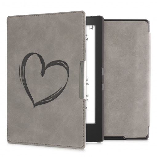 Husa pentru Kobo Aura H2O Edition 1, Piele ecologica, Gri, kwmobile, 56872.01