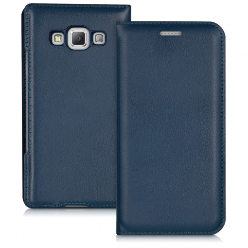 Husa pentru Samsung Galaxy A3, Piele ecologica, Albastru, 24763.17