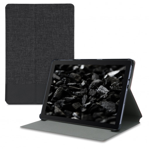 Husa pentru tableta Huawei MatePad T10/MatePad T10s, Kwmobile, Gri/Negru, Textil, 54508.73