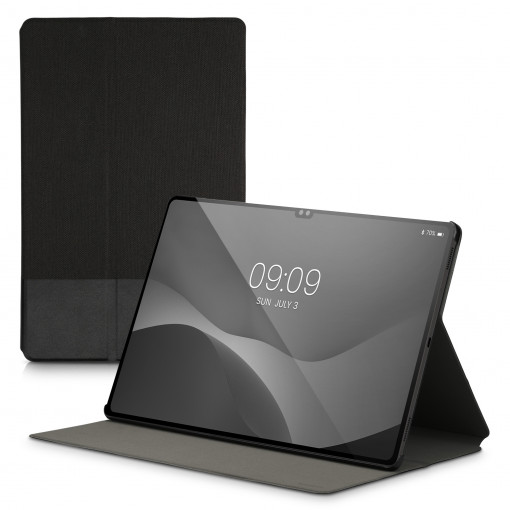 Husa pentru tableta Samsung Galaxy Tab S8 Ultra, Kwmobile, Gri/Negru, Textil, 57139.73