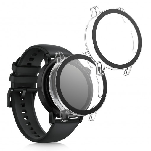 Set 2 huse pentru Huawei Watch GT 3 (42mm), Kwmobile, Transparent, Plastic, 57548.02