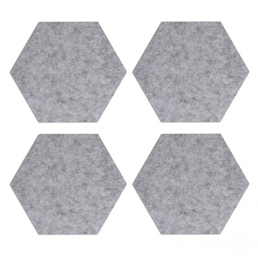 Set 4 Panouri pluta hexagonal Navaris, 20 x 17 cm, 10 pini, 44328.25