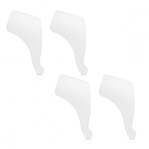 Set 4 Terminale anti-alunecare pentru ochelari, Kwmobile, Alb, Silicon, 45481.74