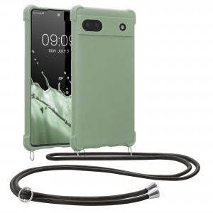 Bumper kwmobile pentru Google Pixel 6a, Silicon, Verde, 58567.172 - Img 1