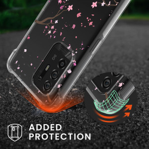 Bumper kwmobile pentru OPPO A94 5G, Silicon, Transparent/Roz, 60043.01 - Img 3