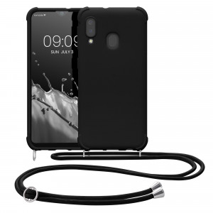 Bumper kwmobile pentru Samsung Galaxy A20e, Silicon, Negru, 49966.01 - Img 2