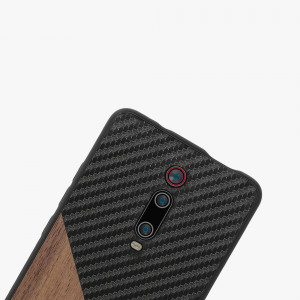 Bumper kwmobile pentru Xiaomi Mi 9T Pro/Redmi K20 Pro, Lemn, Maro/Negru, 51678.02 - Img 4