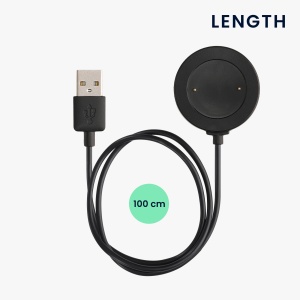 Cablu de incarcare USB Kwmobile pentru Honor Watch 4, Negru, Plastic, KWM000024UF001C - Img 3