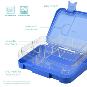 Cutie de pranz Bento Box cu compartimente variabile, 21 x 15 x 4,5 cm, 49877.01.17 - Img 5