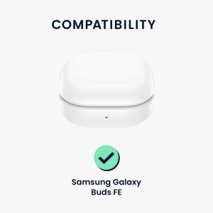 Husa Casti Kwmobile pentru Samsung Galaxy Buds FE, Negru/Alb, Silicon, KWM000025DN001C - Img 7