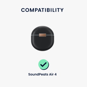 Husa Casti Kwmobile pentru SoundPEATS Air 4, Negru, Silicon, KWM0000252I001C - Img 7