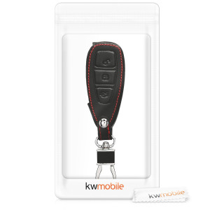 Husa Cheie Auto pentru Ford - 3 Butoane - Keyless Go, Piele ecologica, Negru, 43956.01 - Img 7