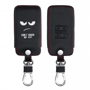 Husa Cheie Auto pentru Renault / Dacia - 4 Butoane - Keyless Go, Piele ecologica, Negru, 44637.01 - Img 1
