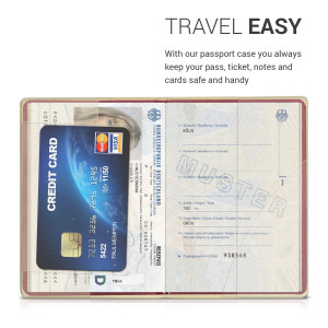 Husa de protectie pentru pasaport, Kwmobile, Multicolor, PVC, 49059.03 - Img 4