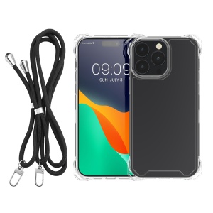 Husa Kwmobile cu jnur detasabil pentru Apple iPhone 14 Pro Max, Transparent/Negru, Policarbonat, 61622.01 - Img 2